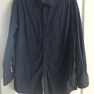 Men's Navy Patterned Shirt